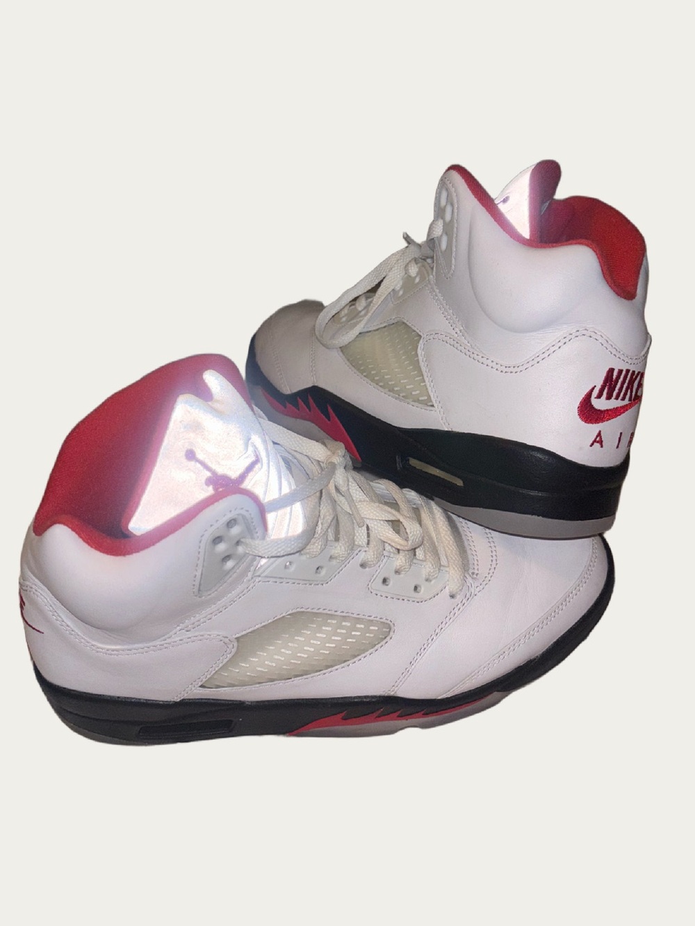 Jordan Air Jordan 5 Retro in White Red Black